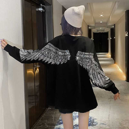 Angle Wings Diamonds Long-Sleeve