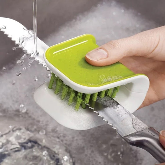 U-Shaped Knife And Cutlery Cleaner Brush Home Kitchen Cleaning Brushes Bristle Scrub Kitchen Washing